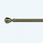 Anti Brass Iron Curtain Rod Set Retro Classical Curtain Finials Window Decoration for sale