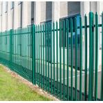 Customized heavy duty palisade fence panels curved top palisade fencing W shape for sale