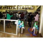 High Speed Glass Lane Flap Turnstile Barrier Gate With TCP / IP Door Access Control System for sale