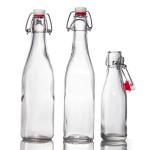 Custom Design Glass Bottles 200Ml 250Ml Juice Glass Bottles With Swing Top for sale