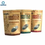Printed Kraft Paper 180 Micron One Way Valve Coffee Bags for sale