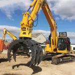 CE Antiwear Excavator Wood Grapple Hydraulic For 10 - 16ton for sale