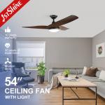 High RPM Large Airflow Plastic Dimmable Ceiling Fan Light With Remote Control for sale