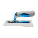 China 200mm / 240mm Round Corner Stainless Steel Trowel With Edging / Soft Rubber Handle manufacturer