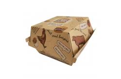 China Custom Order Accepted Eco-Friendly Kraft Paper Burger Box with Glossy Lamination supplier