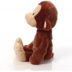 Sitting Long Tail Brown Monkey Plush Toy With Big Ears