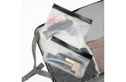 China Shockproof Clear Frosted PEVA Bag 1 Large 1 Small Makeup Bags supplier