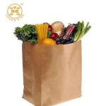 500g Kraft Supermarket Vegetable Packing Bags Eco Friendly  Pure Color Waterproof Packing for sale