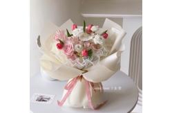 China Embossed Cream Floral Flower Wrapping Paper Waterproof Specialty Paper supplier