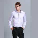 Spring Men Office Work Uniforms Breathable Long Sleeve With Straight Square Collar for sale