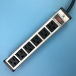 Metal Multi Outlet Power Strip With Waterproof Switch For Workshop / Office for sale