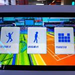 Interactive Projection Badminton Hall Simulates Automatic Launching Throwing Machine for sale