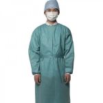 FDA ISO13485 Green Medical Surgical Gown Reinforced Disposable Doctor Gown for sale