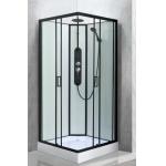 Customize Shower Room And Black Frame With Tray And Roof for sale