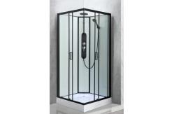 China Customize Shower Room And Black Frame With Tray And Roof supplier