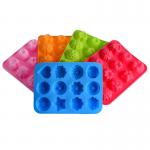 Easy Release BPA Free 12 Cavity Silicone Muffin Moulds for sale