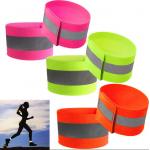 Custom Reflective Armbands For Walking Cycling Runners Green Adjustable Strips Elastic Jogging
