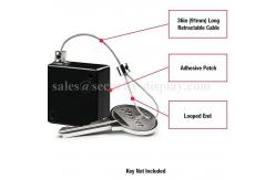 China 3M Adhesive Anti Theft Locking Retractable Key Chain supplier