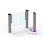 Bi Directional Pedestrian Qr Code Swing Barrier Gate Turnstile Pillar Door System For Gym for sale