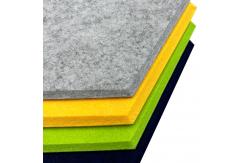 China Black Sound Acoustic Panels PET Hexagon Felt Wall Tiles Environmentally Friendly supplier