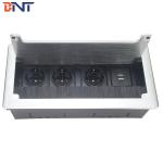 Brush clamshell Brush Hidden Tabletop Socket Outlet For Office Furniture with USB charger for sale