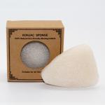 MSDS REACH white Triangle Face Konjac Sponge For Whiteheads for sale
