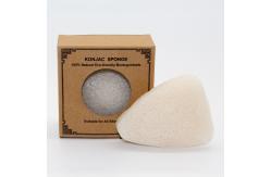 China MSDS REACH white Triangle Face Konjac Sponge For Whiteheads supplier