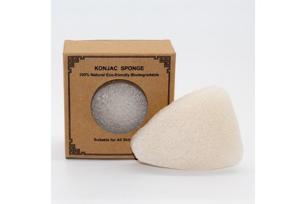 MSDS REACH white Triangle Face Konjac Sponge For Whiteheads
