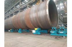 China Offshore Wind Tower 150t Movable Welding Turning Roller Rubber Wheel supplier