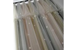 China Linen Embroidered Sheer Panel Curtains 100% Polyester Blackout supplier