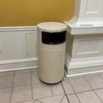Hotel Fiberglass Trash Can Custom Trash Can Round Glass Fiber Reinforced Plastic for sale