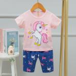 Leisure 95% Cotton Pyjama Set 67mm Bust Spring Loungewear Sets For 6 Years Kids for sale