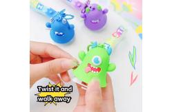 China Monster Family Bag Toy Keychain Light Rubber With Gravure And Offset Printing supplier