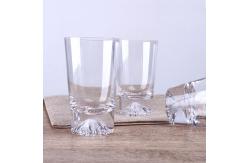 China Transparent Hand Blown Rocks Glass , Regular Shape Snow Fuji Mountain Cup supplier
