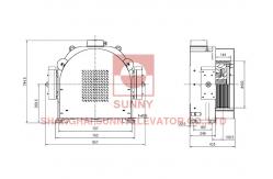 China 2000kg Load Elevator Lift Parts Electric Elevator Gearless Machine supplier
