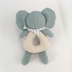 Custom Toddlers Stuffed Elephant Rattle Cotton Soft Plush Toy ODM OEM