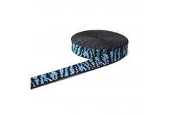 China Polyester Jacquard Webbing 20mm Knitted Elastic Band For Pet Leash supplier