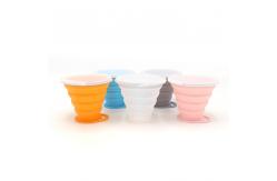 China 270ml Portable Collapsible Silicone Coffee Mug With Lid supplier