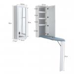 MDF Wood Wall Hung Mirror Cabinet Folding Build In Ironing Boards Inside for sale