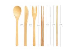 China Biodegradable Bamboo Drinking Straws With Cutlery Set For Hot Drinks supplier