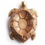 Creative Die casting 100*140mm Metal Turtle Ashtray Gold Zinc Alloy Ashtray for sale