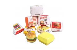 China Low Price Customized Biodegradable Clam Shell Boxes for Fast Food Burger Takeaway supplier