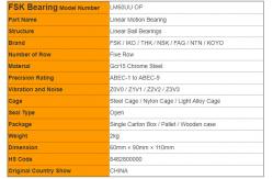 China LM60UU OP Linear Ball Bearing Shaft Guiding Ball Bushing 60mm × 90mm × 110mm supplier