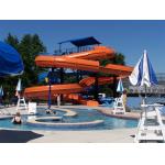 Outdoor Exercise Park Aquatic Water Park Equipment Fiberglass Slide For Outdoor Pool for sale