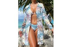 China Regular Thickness Three Piece Bathing Suit Summer Moisture Permeable Nylon Fabric supplier
