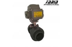 China Electric High Pressure Double Command Soft Seal PVC Ball Valve 1000 PSI supplier