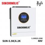 Dual Source 5.5KW Hybrid Solar Inverter With 500V PV Input Energy Efficiency