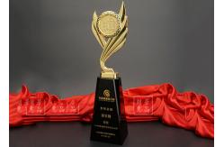 China Globe Metal Trophy Cup / Event Souvenirs With Black Crystal Base supplier