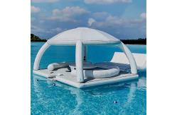 China Outdoor Entertainment Inflatable Floating Platform Inflatable Dock Tent Shade Floating Island supplier
