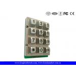 Illuminated Indoor Access Control Zinc Alloy Metal Keypad With 12 Keys